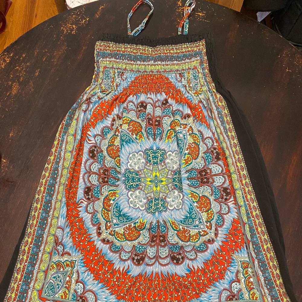 Boho dresswith spaghetti straps